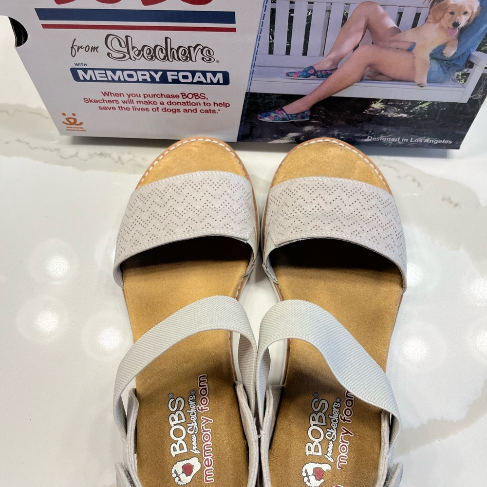 Skechers BOBS off white Sandals - Picture 2 of 4